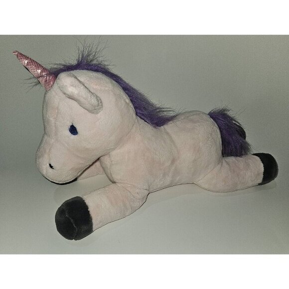 Bed Bath & Beyond Pink Purple Unicorn Weighted Plush Sensory Stuffed 15" Long